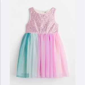 Pink Tulle Dress-Girls 6/7 years